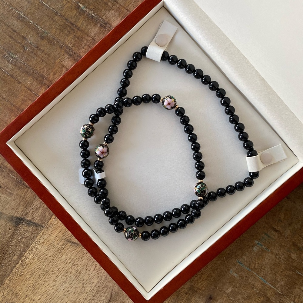 Black Onyx Long Necklace